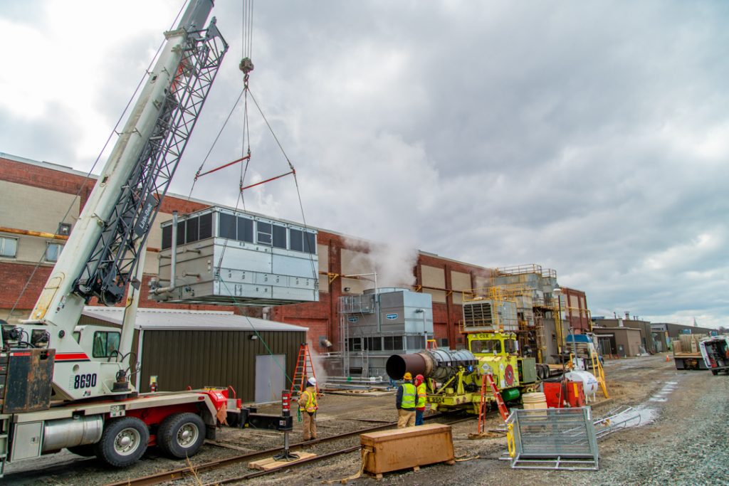 Mazza team installing hvac systems. Projects